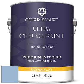 COLOR SMART CS 758 ULTRA CEILING PAINT ультраматовая краска цвет 822 Riviera Azure