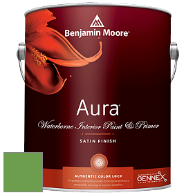 Benjamin Moore Aura 526 Waterborne Interior Satin Finish покрытие цвет 560 Sullivan Green