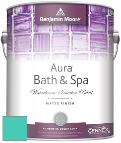 Benjamin Moore Aura 532 Bath & Spa Waterborne Interior Paint Matte Finish краска цвет NCS S 1050-B70G 
