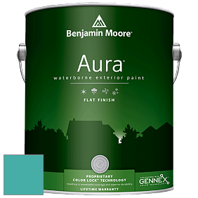 Benjamin Moore Aura 629 Waterborne Exterior Flat Finish краска цвет 733 Palm Coast Teal