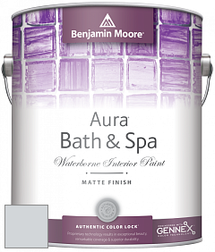 Benjamin Moore Aura 532 Bath & Spa Waterborne Interior Paint Matte Finish краска цвет 2124-50 Bunny Gray