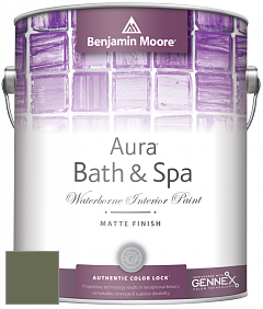 Benjamin Moore Aura 532 Bath & Spa Waterborne Interior Paint Matte Finish краска цвет 441 Alligator Alley