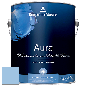 Benjamin Moore Aura 524 Waterborne Interior Eggshell Finish краска цвет 815 Swiss Blue