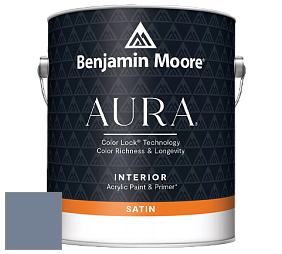 Benjamin Moore Aura 526 Waterborne Interior Satin Finish покрытие цвет 1434 In the Twilight