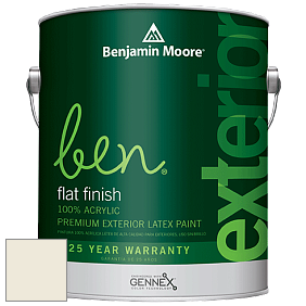 Benjamin Moore Ben 541 Waterborne Exterior Flat Finish краска цвет 935 Ancient Ivory