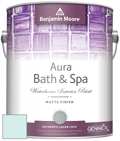 Benjamin Moore Aura 532 Bath & Spa Waterborne Interior Paint Matte Finish краска цвет 2056-70 Icy Moon Drops