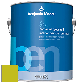 Benjamin Moore Ben W626 Premium Interior Latex Eggshell краска цвет 2027-30 Eccentric Lime