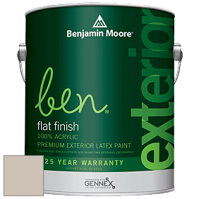 Benjamin Moore Ben 541 Waterborne Exterior Flat Finish краска цвет 983 Smokey Taupe