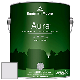 Benjamin Moore Aura 629 Waterborne Exterior Flat Finish краска цвет 2117-70 Dreamy Cloud