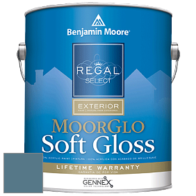 Benjamin Moore W096 Regal Select Exterior Paint-Moor GloSoft Gloss Finish краска цвет 1665 Mozart Blue