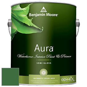 Benjamin Moore Aura 528 Waterborne Interior Semi-gloss Finish краска цвет 2035-10 Seaweed