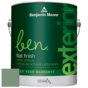 Benjamin Moore Ben 541 Waterborne Exterior Flat Finish краска цвет 635 Parsley Snips