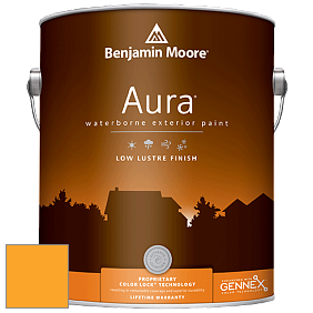 Benjamin Moore Aura 634 Waterborne Exterior Low Lustre Finish краска цвет 2018-30 Citrus Blast