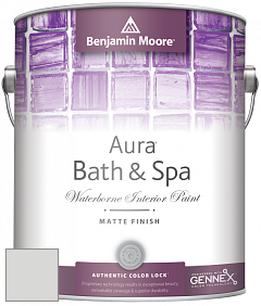 Benjamin Moore Aura 532 Bath & Spa Waterborne Interior Paint Matte Finish краска цвет 1611 Graytint
