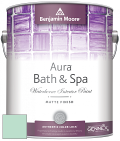 Benjamin Moore Aura 532 Bath & Spa Waterborne Interior Paint Matte Finish краска цвет 584 St. John's Bay