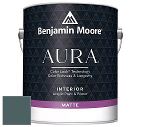 Benjamin Moore Aura 522 Interior Paint - Matte краска цвет 721 Vanderberg Blue