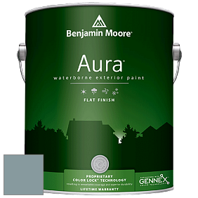 Benjamin Moore Aura 629 Waterborne Exterior Flat Finish краска цвет 1635 Water's Edge