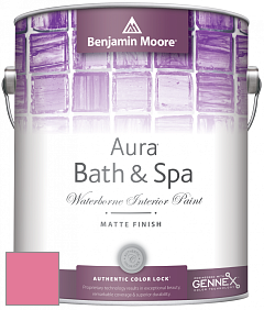 Benjamin Moore Aura 532 Bath & Spa Waterborne Interior Paint Matte Finish краска цвет 2000-40 Strawberry Shortcake