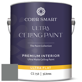 COLOR SMART CS 758 ULTRA CEILING PAINT ультраматовая краска цвет RAL 7037 
