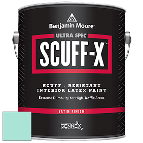 Benjamin Moore 486 Ultra Spec SCUFF-X Interior Satin Finish краска цвет 654 Harbor Side Teal