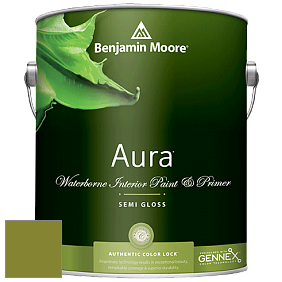 Benjamin Moore Aura 528 Waterborne Interior Semi-gloss Finish краска цвет NCS S 3065-G50Y 