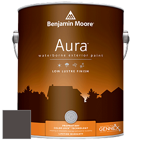 Benjamin Moore Aura 634 Waterborne Exterior Low Lustre Finish краска цвет 2130-10 Black Bean Soup