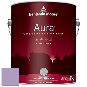 Benjamin Moore Aura 631 Waterborne Exterior Satin Finish краска цвет 1390 Hydrangea