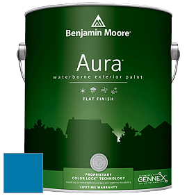 Benjamin Moore Aura 629 Waterborne Exterior Flat Finish краска цвет 791 Paddington Blue