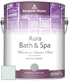 Benjamin Moore Aura 532 Bath & Spa Waterborne Interior Paint Matte Finish краска цвет 846 Come Sail Away