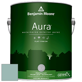 Benjamin Moore Aura 629 Waterborne Exterior Flat Finish краска цвет 710 Kensington Green