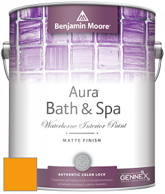 Benjamin Moore Aura 532 Bath & Spa Waterborne Interior Paint Matte Finish краска цвет 2018-20 Mandarin Orange