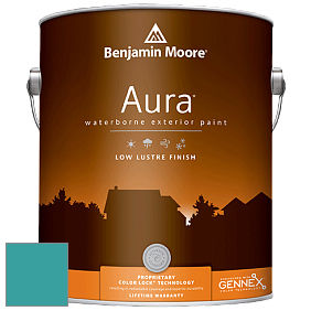 Benjamin Moore Aura 634 Waterborne Exterior Low Lustre Finish краска цвет 741 San Jose Blue