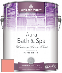 Benjamin Moore Aura 532 Bath & Spa Waterborne Interior Paint Matte Finish краска цвет 004 Pink Polka Dot