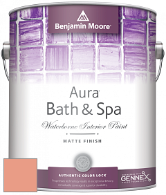 Benjamin Moore Aura 532 Bath & Spa Waterborne Interior Paint Matte Finish краска цвет 2169-40 Peach Cobbler