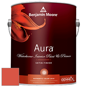 Benjamin Moore Aura 526 Waterborne Interior Satin Finish покрытие цвет 2013-20 Orange Nectar