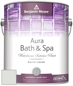 Benjamin Moore Aura 532 Bath & Spa Waterborne Interior Paint Matte Finish краска цвет OC-53 Horizon