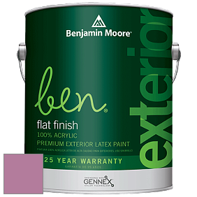 Benjamin Moore Ben 541 Waterborne Exterior Flat Finish краска цвет 1363 Melrose Pink