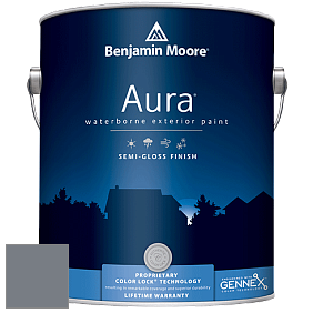Benjamin Moore Aura 632 Waterborne Exterior Semi-Gloss Finish краска цвет 2120-40 Smoke Gray