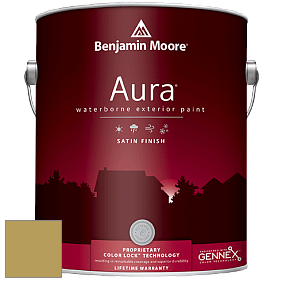 Benjamin Moore Aura 631 Waterborne Exterior Satin Finish краска цвет 384 Turning Leaf