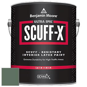 Benjamin Moore 486 Ultra Spec SCUFF-X Interior Satin Finish краска цвет 637 Gothic Green