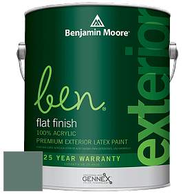 Benjamin Moore Ben 541 Waterborne Exterior Flat Finish краска цвет 685 Verdigris