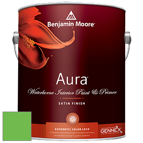Benjamin Moore Aura 526 Waterborne Interior Satin Finish покрытие цвет NCS S 0575-G20Y 