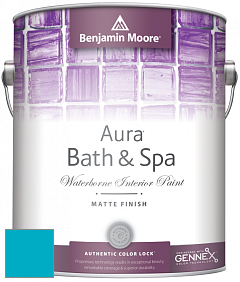 Benjamin Moore Aura 532 Bath & Spa Waterborne Interior Paint Matte Finish краска цвет NCS S 1555-B10G 
