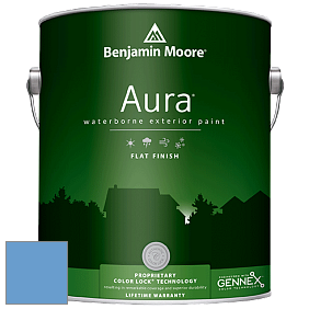 Benjamin Moore Aura 629 Waterborne Exterior Flat Finish краска цвет 817 Brazilian Blue