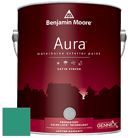 Benjamin Moore Aura 631 Waterborne Exterior Satin Finish краска цвет 608 Erin Green