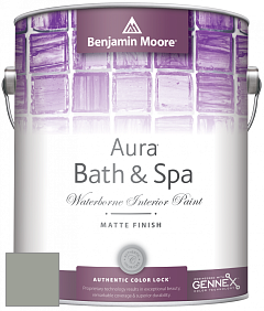 Benjamin Moore Aura 532 Bath & Spa Waterborne Interior Paint Matte Finish краска цвет 2139-40 Heather Gray