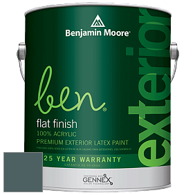 Benjamin Moore Ben 541 Waterborne Exterior Flat Finish краска цвет 721 Vanderberg Blue