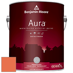 Benjamin Moore Aura 631 Waterborne Exterior Satin Finish краска цвет 2014-30 Tangy Orange