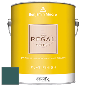 Benjamin Moore 547 Regal Select Waterborne Interior Flat Finish краска цвет 735 Deep Sea Green