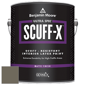 Benjamin Moore 484 Ultra Spec SCUFF-X Interior Matte Finish краска цвет 1561 Castle Peak Gray
